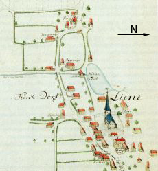 Village plan of Lienen 1792